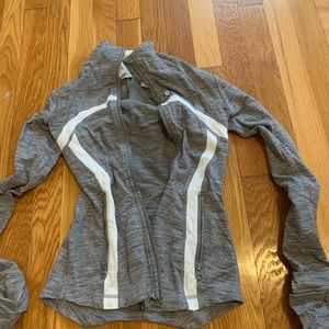 Grey and White Lululemon Jacket
